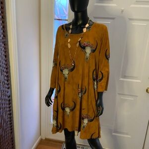 Woman Tunic or Mini A-line Dress with Pockets